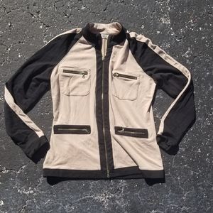 WOMENS BOSTON PROPER SPORT BLACK/TAN ZIP U…